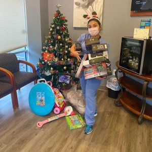 Lawrenceville dentist office at Toys For Tots Event