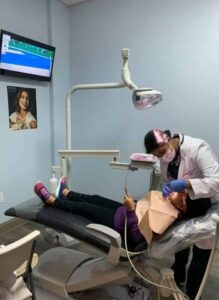 patient on a dentist chair